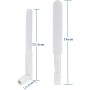Bingfu Dual Band WiFi 2.4GHz 5GHz 5.8GHz 8dBi MIMO RP-SMA Antena Macho(paquete de 2) para WiFi Router Tarjeta de Red Inalámbrica