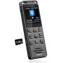 144GB Grabadora de Voz Profesional Digital, 70H Grabadora Audio, Volorful 1,44" Pantalla Color Grabadora USB C Portátil para