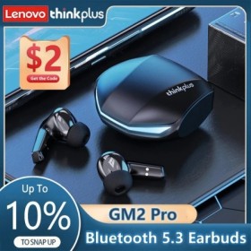 Lenovo-auriculares inalámbricos GM2 Pro con Bluetooth 5,3, cascos de b