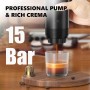 Cafetera Portátil 15 Bar Inalámbrica Multiusos – Máquina de Café Espresso con 3 en 1 (para Cápsulas Nespresso/Otras/Café