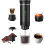 Cafetera Portátil 15 Bar Inalámbrica Multiusos – Máquina de Café Espresso con 3 en 1 (para Cápsulas Nespresso/Otras/Café