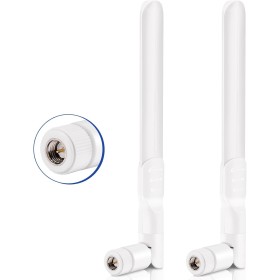 Bingfu Antena 4G LTE Celular SMA Macho Antena 6dBi (Paquete de 2) Compatible con 4G LTE Wireless CPE Router Hotspot Cellular