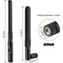 Bingfu Antena 4G LTE Celular SMA Macho Antena 6dBi (Paquete de 2) Compatible con 4G LTE Wireless CPE Router Hotspot Cellular