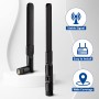 Bingfu Antena 4G LTE Celular SMA Macho Antena 6dBi (Paquete de 2) Compatible con 4G LTE Wireless CPE Router Hotspot Cellular