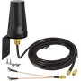 Bingfu Antena 4G LTE para Exteriores 5dBi Impermeable Antena de Montaje en Pared con SMA Hembra a Doble SMA Macho Cable Divisor