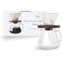 Lalord Cafetera de Goteo de Borosilicato de 20 onzas con Filtro de Papel V02, 100 hojas, Mango de Nogal y Tapa de Cafetera, 600