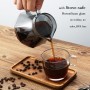 Lalord Cafetera de Goteo de Borosilicato de 20 onzas con Filtro de Papel V02, 100 hojas, Mango de Nogal y Tapa de Cafetera, 600