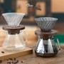 Lalord Cafetera de Goteo de Borosilicato de 20 onzas con Filtro de Papel V02, 100 hojas, Mango de Nogal y Tapa de Cafetera, 600