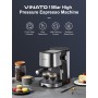 VINATO Cafetera Espresso 15 Bar, Cafetera Espresso con Espumador de Leche Profesional, Pequeña Cafetera Espresso para
