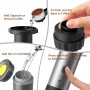 Máquina de café expreso portátil,Cafetera Portátil Cápsula de Espresso 3 en 1,15 bar,7500mAh,Autocalentamiento,compatible con