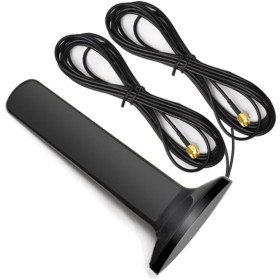 Tuesoa Antena gsm 4G 5G 600-6000MHz 12DBi Antena de Base MagnéTica Omni de Alta Ganancia para CPE (SMA Macho)