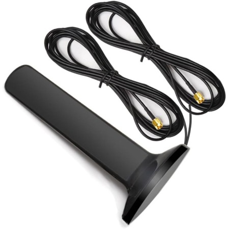 Tuesoa Antena gsm 4G 5G 600-6000MHz 12DBi Antena de Base MagnéTica Omni de Alta Ganancia para CPE (SMA Macho)