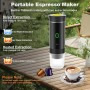 Máquina de café expreso portátil,Cafetera Portátil Cápsula de Espresso 3 en 1,15 bar,7500mAh,Autocalentamiento,compatible con