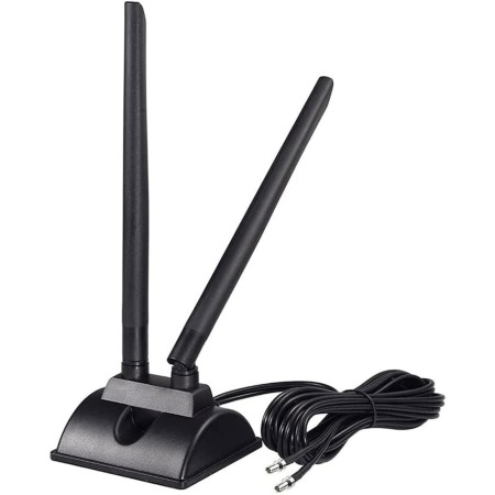 Silriku Antena 4G LTE TS9 C Base Magnética MIMO Antena 6DBi para MiFi Mobile Hotspot Router E5577 E5573 (TS9)