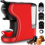 SOGO Cafetera Cápsulas 3 en 1 - Cafetera Multicápsulas con Adaptador Nespresso, Dolce Gusto y Starbucks - Máquina de Café,