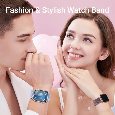 Higgs Correa Deportiva de Nylon Elástico Compatible con Apple Watch 38mm/40mm/41mm/42mm/44mm/45mm/46mm/49mm Unisex -Correas para