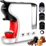 SOGO Cafetera Cápsulas 3 en 1 - Cafetera Multicápsulas con Adaptador Nespresso, Dolce Gusto y Starbucks - Máquina de Café,
