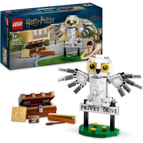 LEGO Harry Potter Hedwig en el Número 4 de Privet Drive Juguete de Fantasía con Figura de Lechuza para el Juego de Roles,
