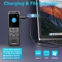 144GB Grabadora de Voz Profesional Digital, 70H Grabadora Audio, Volorful 1,44" Pantalla Color Grabadora USB C Portátil para