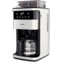 MEDION Cafetera eléctrica de con molinillo y jarra de cristal (1,5 l, máx. 12 tazas, 8 niveles de molienda, máx. 1050 W,