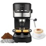 beper P101CAF100 Cafetera Espresso Duetta, 1100W, Compatible con monodosis y café en polvo, Cafetera con brazo de salida doble,