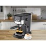 beper P101CAF100 Cafetera Espresso Duetta, 1100W, Compatible con monodosis y café en polvo, Cafetera con brazo de salida doble,