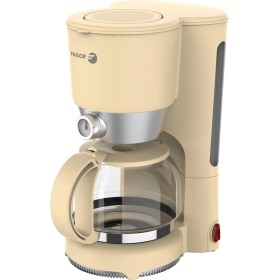 Fagor cafetera de goteo eléctrica colección Vinttage Crema. 870W de potencia, capacidad de 1.25L y precioso exterior color crema