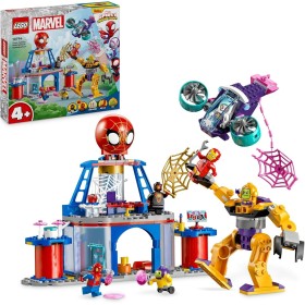 LEGO Marvel Cuartel General Arácnido del Equipo Spidey Juguetes de Superhéroes para Niños y Niñas de 4 Años o Más y Fans, Spidey