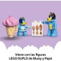 LEGO Duplo Bluey Excursión a la Heladería con Bluey - Juego Educativo con Coche de Juguete, Puesto de Helados y 2 Figuras Inc.