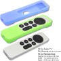 Pinowu - Funda para mando a distancia (brilla en la oscuridad) compatible con Apple TV Siri Remote 2021 (2ª generación), cordón