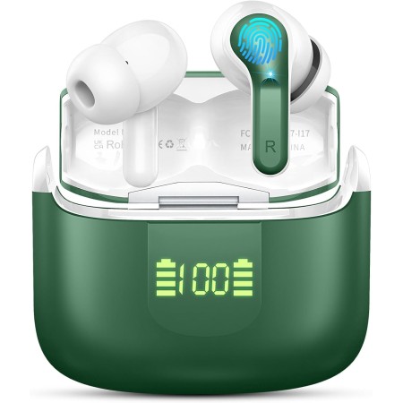 Auriculares Inalámbricos Bluetooth, 2025 Auriculare Bluetooth 5.4 HiFi Estéreo con 4 ENC Mic, Cascos Inalambricos Bluetooth