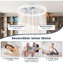 Nalezuns ventilador techo, ventiladors de techo LED con iluminación, 3 temperaturas de color y 6 velocidades lampara ventilador,