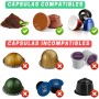 Cafetera Portatil Capsulas 3 en 1 compatible con Nespresso Dolce Gusto y Café Molido - Cafetera Portátil Multicapsulas para