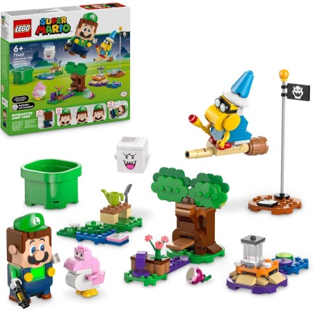 LEGO Super Mario Aventuras Interactivas Luigi Juguete de Construcción del Videojuego, Regalo Gamer de Nintendo para Niños y