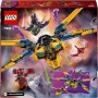 LEGO Ninjago Super Jet de la Tormenta de RAS y Arin, Juguete de Construcción con Dron Desmontable, Vehículo Combinado con 3