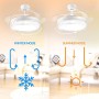 M mimotec- Black Aqua 66W Led Ceiling Fan with light, Remote control, Low consumption, DC 30W motor+36W LED Light, 6 speeds,