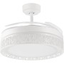 M mimotec- Black Aqua 66W Led Ceiling Fan with light, Remote control, Low consumption, DC 30W motor+36W LED Light, 6 speeds,