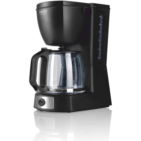 HAEGER CAFÉ Noir - Cafetera de Goteo, Capacidad 12 Tazas, 680W de Potencia, Placa calentado para Mantener el Calor, indicador de