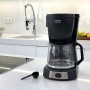 HAEGER CAFÉ Noir - Cafetera de Goteo, Capacidad 12 Tazas, 680W de Potencia, Placa calentado para Mantener el Calor, indicador de