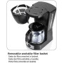 HAEGER CAFÉ Noir - Cafetera de Goteo, Capacidad 12 Tazas, 680W de Potencia, Placa calentado para Mantener el Calor, indicador de