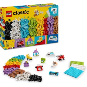 LEGO Classic Caja Creativa para Construir y Jugar con Ladrillos de Colores, Casa, Perro, Camión de Bomberos, Teclado, Nubes,