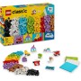LEGO Classic Caja Creativa para Construir y Jugar con Ladrillos de Colores, Casa, Perro, Camión de Bomberos, Teclado, Nubes,
