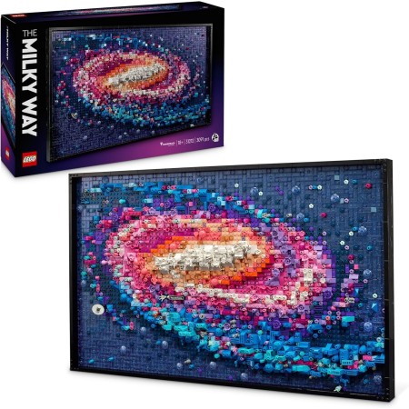 LEGO Art Galaxia Vía Láctea Arte Mural y Decoración de Pared para el Salón y Hogar, Regalo Creativo de Astronomía para Hombres y