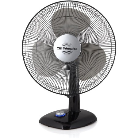 Orbegozo TF 0124 - Ventilador de sobremesa, oscilante, diámetro hélice 20 cm, asa, 22 W, piloto luminoso LED, 2 velocidades,