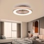 activeallbrite Blanco Ventilador de Techo, Motor DC 20W, Velocidad del Viento ajustable con Control Remoto, Adecuado Dormitorio,