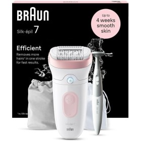 Braun Silk-épil 7, Depiladora Eléctrica Para Una Eliminación Del Vello Fácil, Piel Suave Duradera, 7-210, Blanco/Flamenco