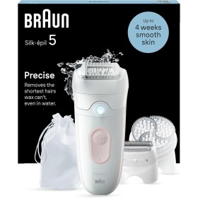 Braun Silk-épil 5, Depiladora Eléctrica Para Una Eliminación Del Vello Fácil, Piel Suave Duradera, 5-060, Blanco/Flamenco