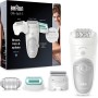 Braun Silk-épil 5, Depiladora Eléctrica Para Una Eliminación Del Vello Fácil, Piel Suave Duradera, 5-060, Blanco/Flamenco