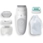 Braun Silk-épil 5, Depiladora Eléctrica Para Una Eliminación Del Vello Fácil, Piel Suave Duradera, 5-060, Blanco/Flamenco