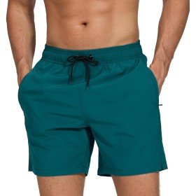 EDOTON Bañador Hombre para Hombre con Bolsillo con Cremallera Impermeable de Secado Traje de Baño Rápido Pantalones Cortos de